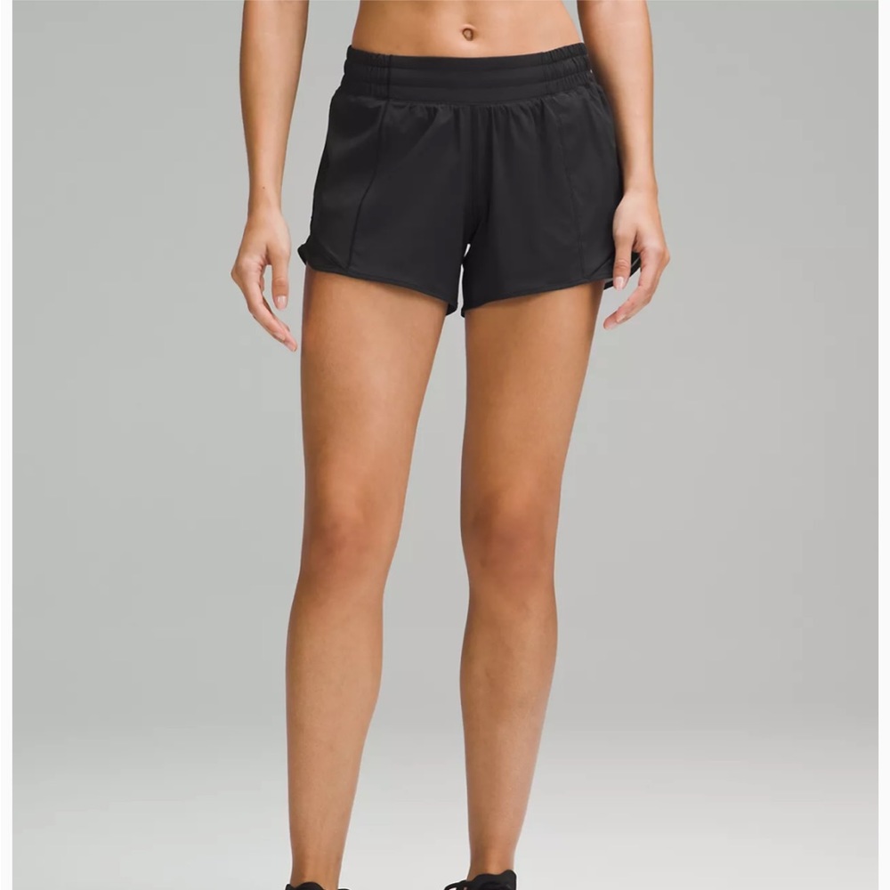 Lululemon Hotty Hot Lined Short 4" in black (basically NWT only worn 1-2 times)
